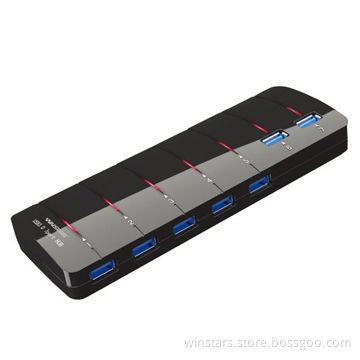 USB3.0 7-port Hub with Power AdapterNew